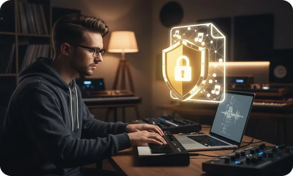Music equipment insurance coverage protecting musical instruments, recording studio equipment, sound systems, and professional audio gear from theft and accidental damage.