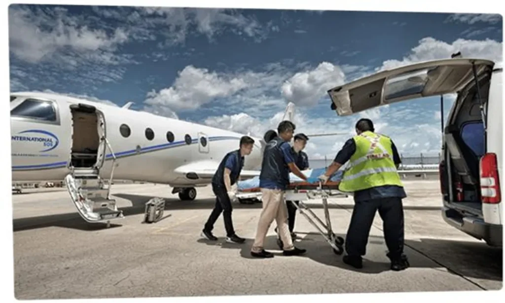 Emergency medical evacuation insurance providing worldwide air ambulance services, emergency medical transportation, hospital transfers, and international travel protection.